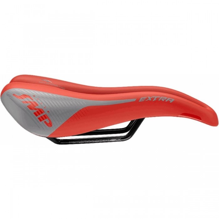 Selle de Cyclisme Rouge/Gris avec Rembourrage Élevé SVT pour Route et Spinning - 1