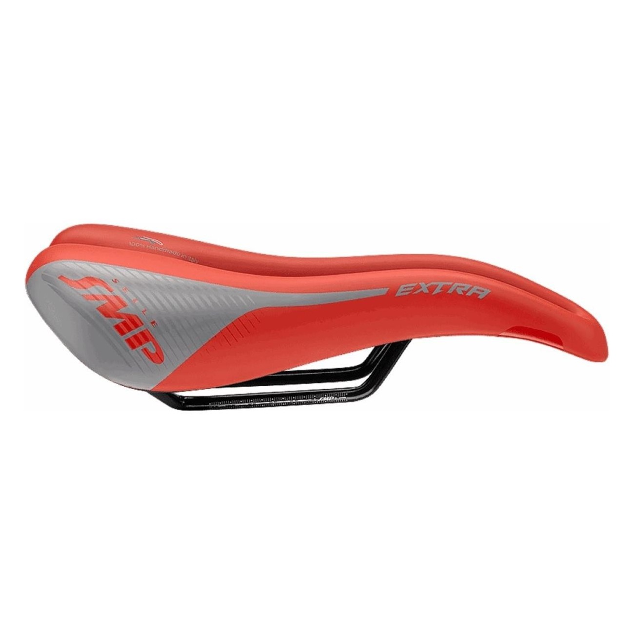 Selle de Cyclisme Rouge/Gris avec Rembourrage Élevé SVT pour Route et Spinning - 1