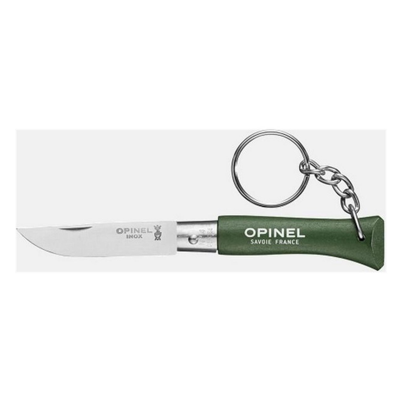 Opinel Keychain Knife N° 4 Khaki - Set of 6 with Stainless Steel Blade - 1