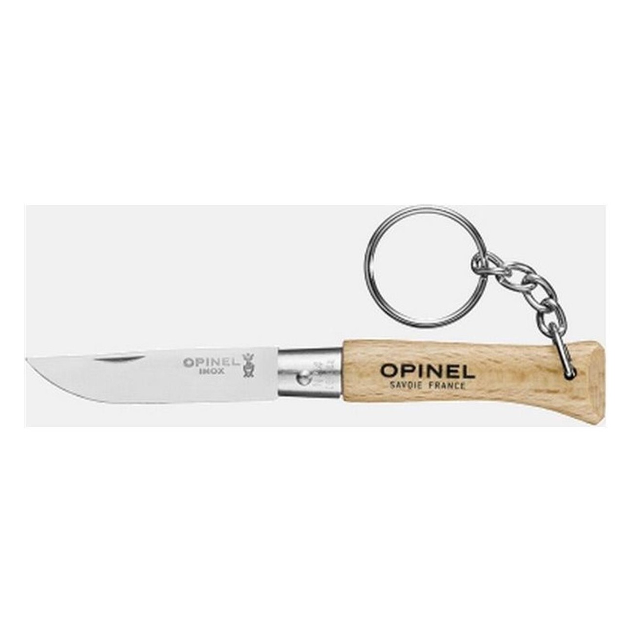 Opinel Keychain Knife N° 4 Khaki - Set of 6 with Stainless Steel Blade - 6