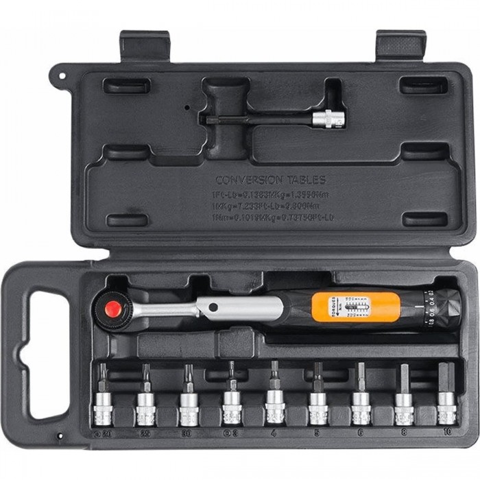 Torque Wrench 2-15Nm with Sockets 3-10mm and Torx Inserts T25/30/40 - 1