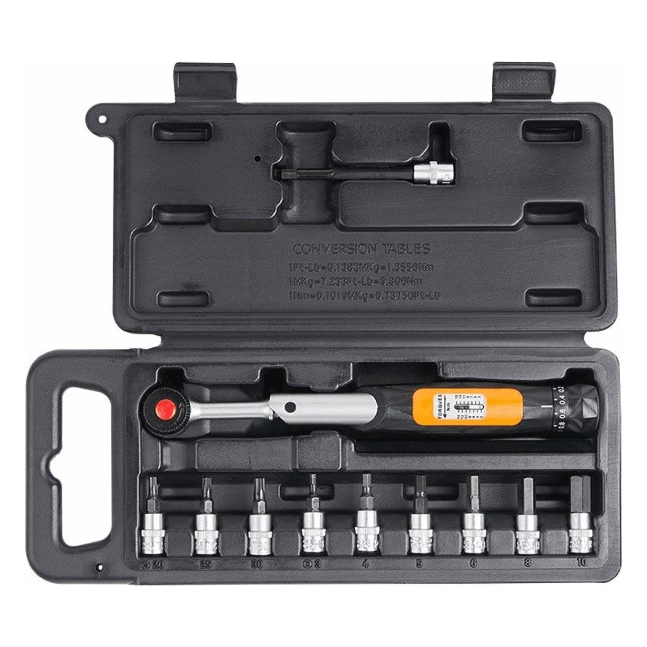 Torque Wrench 2-15Nm with Sockets 3-10mm and Torx Inserts T25/30/40 - 1