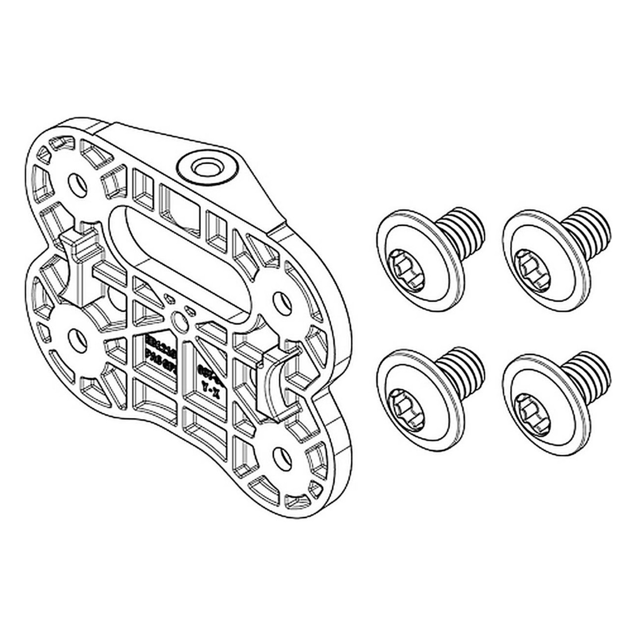 Compacttube Horizontal Befestigungsplatte Kit für Seiten ohne feste Verriegelung (BBP324Y) - 1