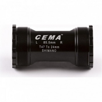 T47 Bottom Bracket for SRAM DUB, Black Stainless Steel, M47x1.0, 85.5 mm - 1