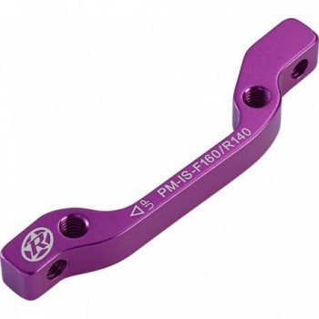 Adaptador de Disco de Freno IS-PM 180 VR + 160 HR Morado para Shimano, Avid y Hayes - 1