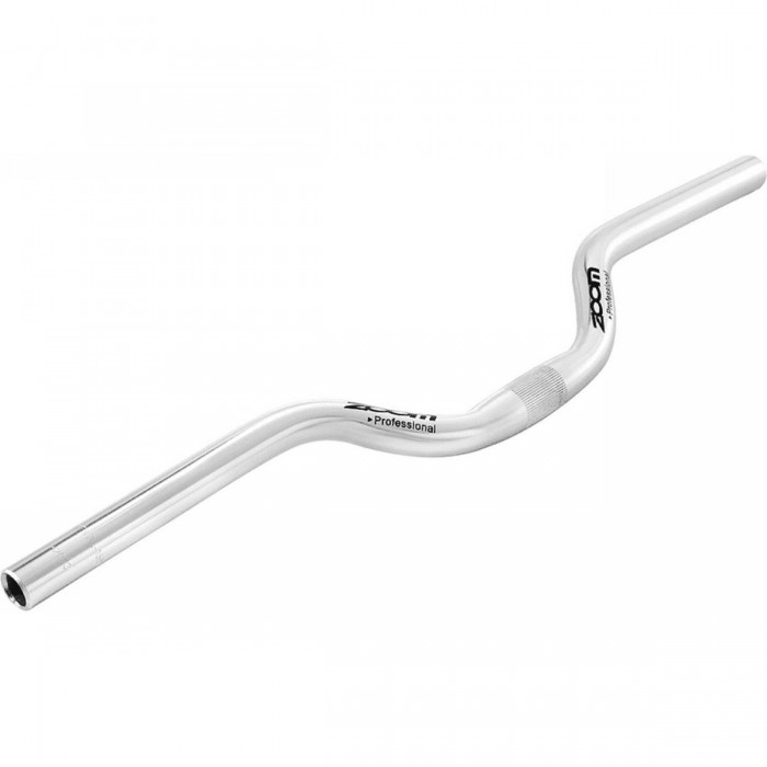 Aluminum Handlebar for City Bike 580mm, Rise 60mm, Ø25.4mm, Silver - 1