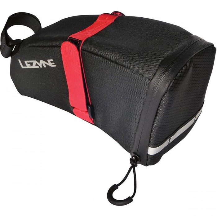 Bolsa de Silla Lezyne Aero Caddy Negro/Rojo - Elegante y Resistente en Poliéster, 1,1L - 1