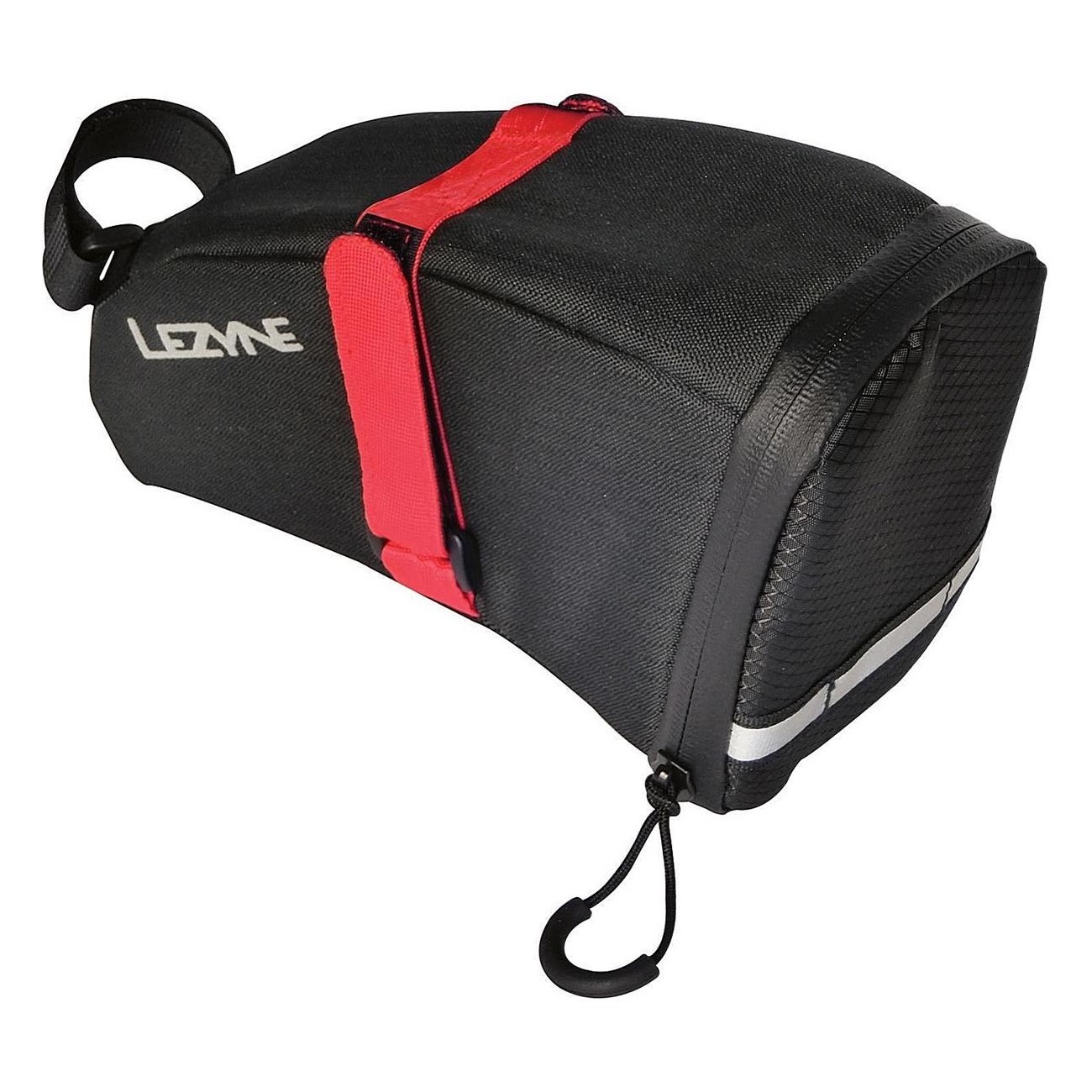 Bolsa de Silla Lezyne Aero Caddy Negro/Rojo - Elegante y Resistente en Poliéster, 1,1L - 1