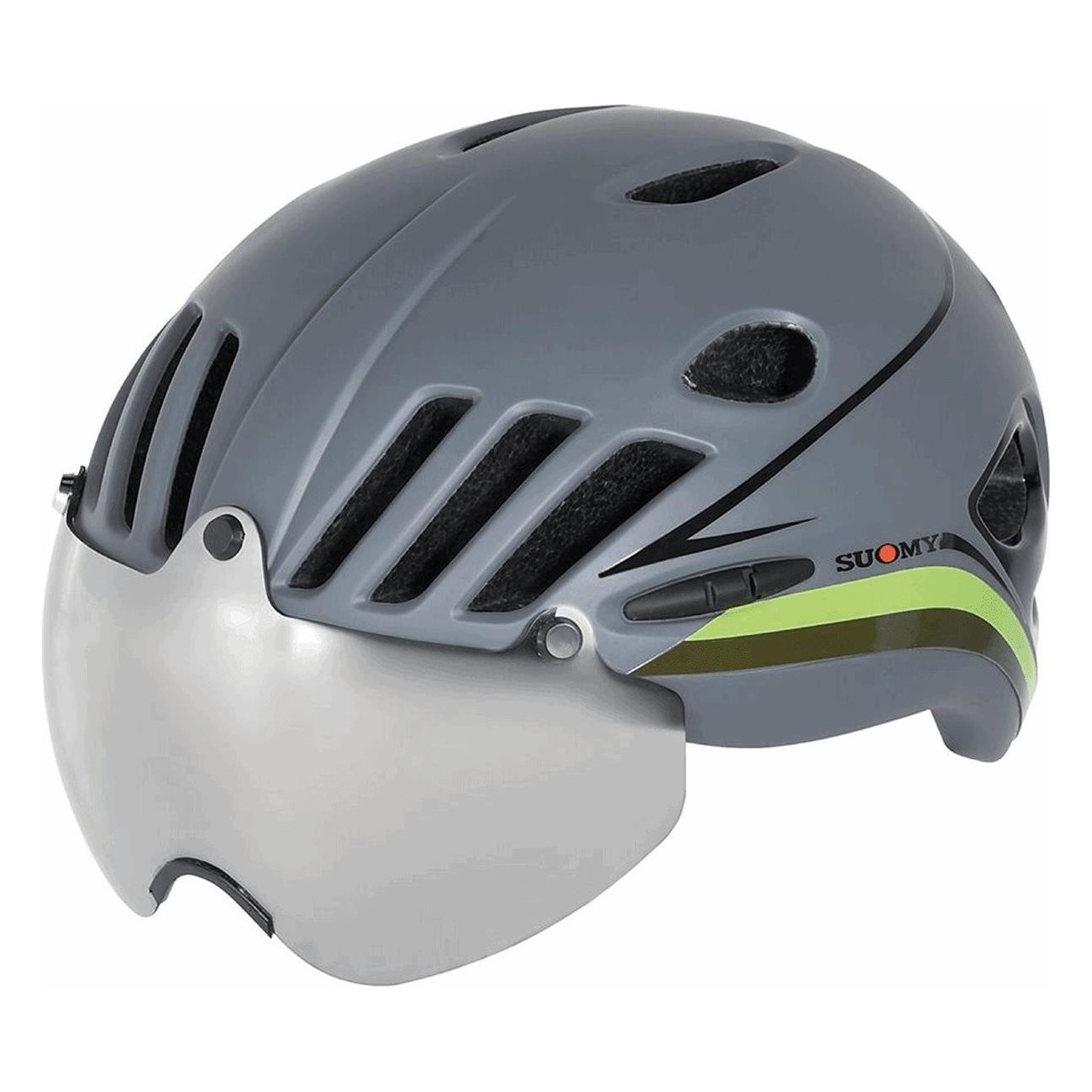 VISION SUOMY Helm Grau/Schwarz Größe M (54/58cm) - Gewicht 230g - 1