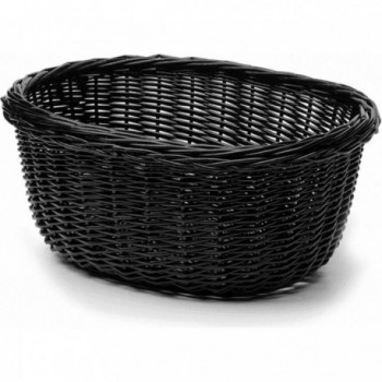 Cesta de Mimbre Negra 45x35x20 cm para Bicicleta, Delantera/Trasera - 1