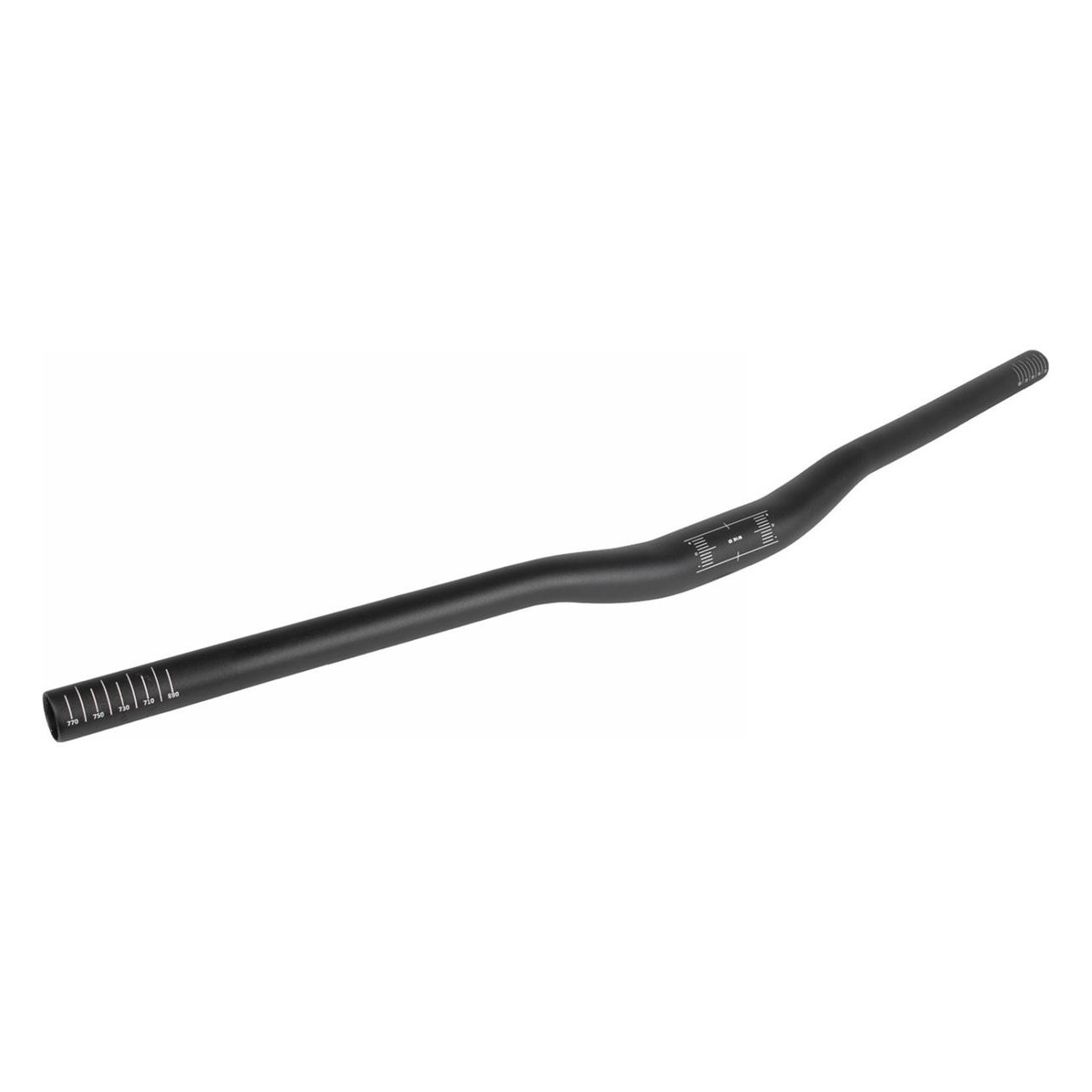 MTB Handlebar M-Wave HB-T3.1 Black Matte Aluminum 680mm Ø31.8mm 20mm Rise - 1