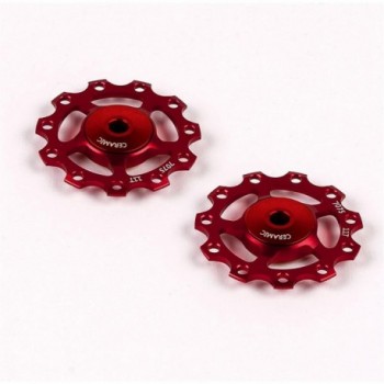 Red Ceramic Pulley for 9/10/11 Speed Derailleurs - Compatible with Shimano & SRAM - 1