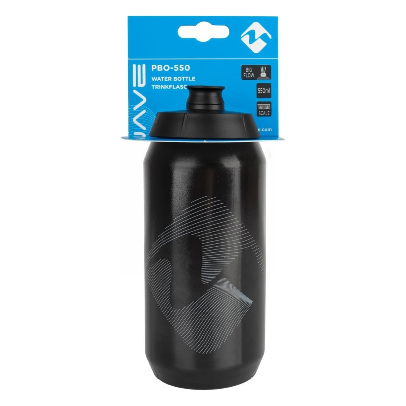 Borraccia M-WAVE PBO 550 ml in Plastica Nera - 4 - Borracce - 0887539036898