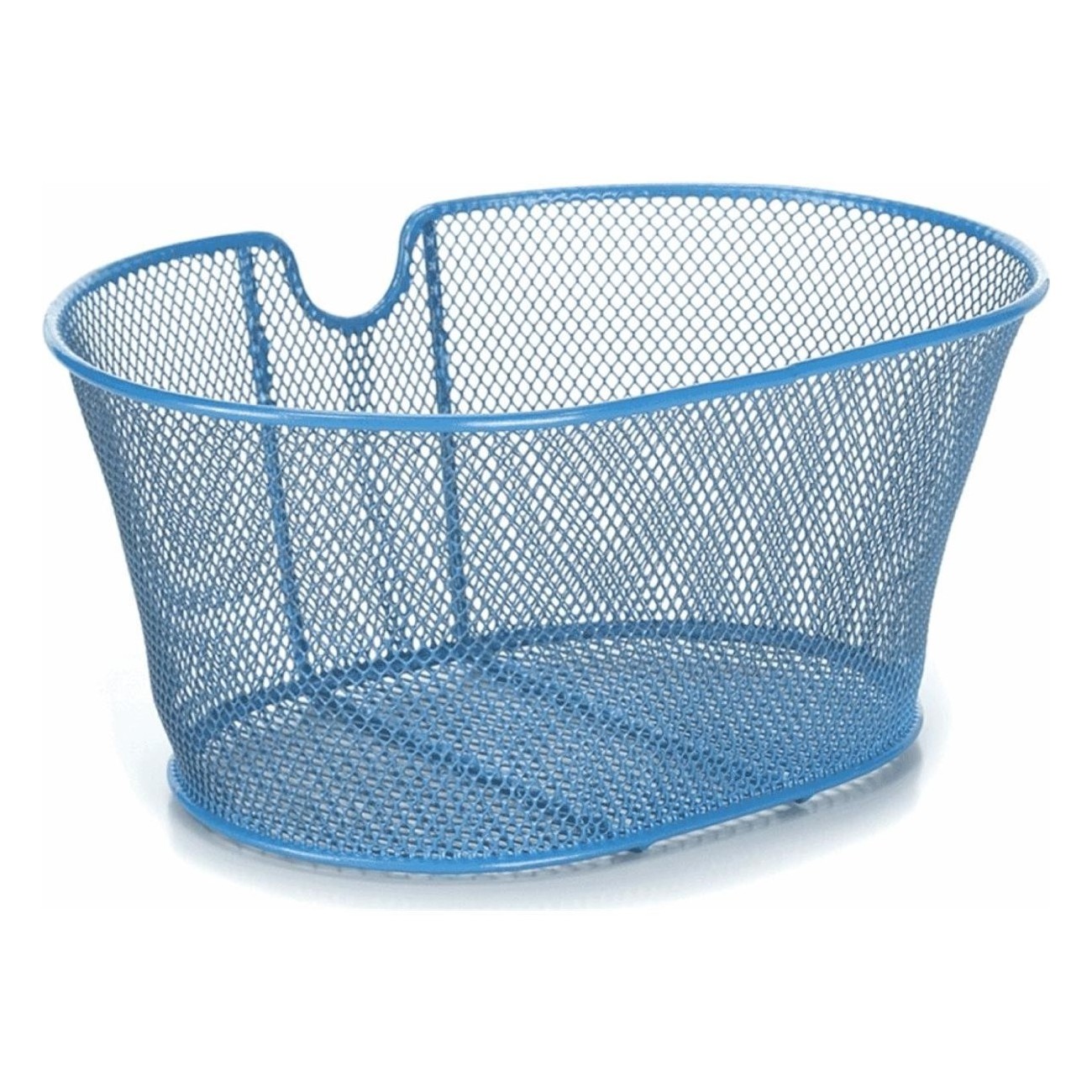 Panier Avant Retiné Bleu en Fer Plastifié 30x38x18 cm pour Vélo - 1