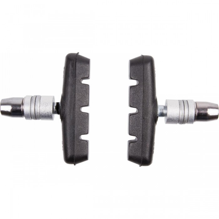 Ganasce Freno V-Brake 55mm Nere per MTB M-Wave - Coppia con Bullone Filettato e Dado - 1 - Pattini - 0887539025724