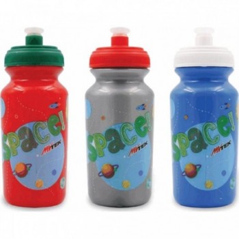 Gourde Enfant Space 380ml MVTEK - Set de 3 Pièces, Couleurs Assorties - 1