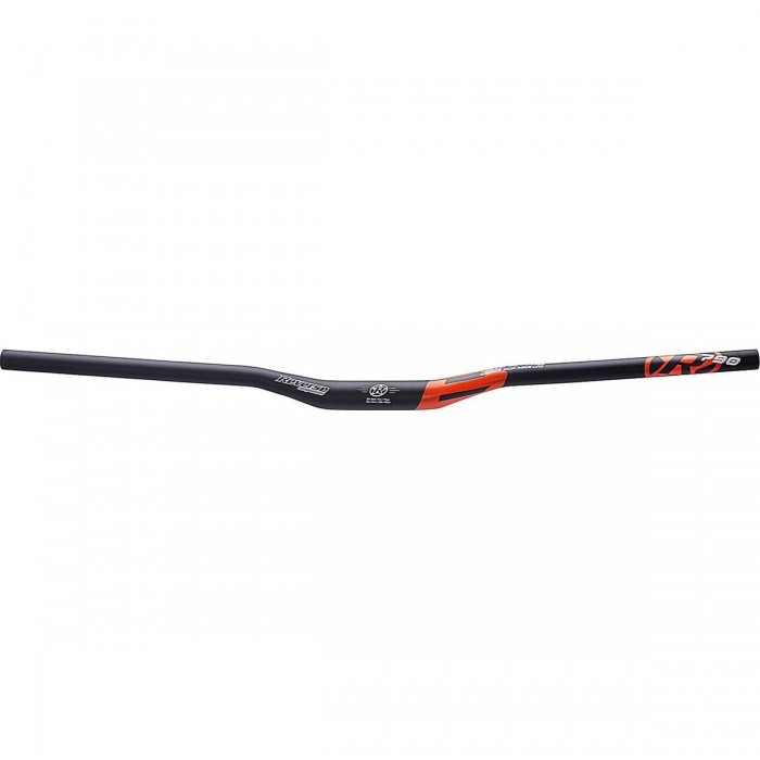 Reverse Handlebar 790mm Ø31.8mm with 18mm Rise, Matte Black-Orange - 1