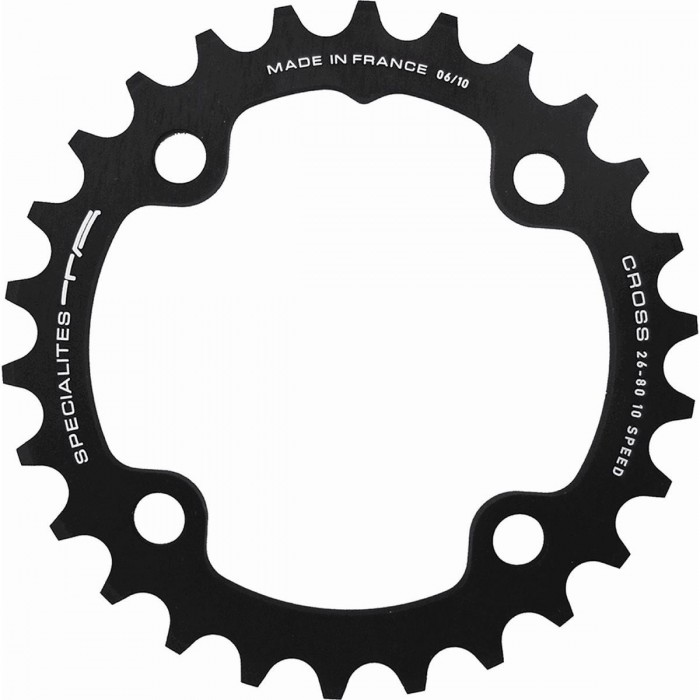 Single Chainring 10V 38T BCD 120mm Black Compatible with SRAM Cranks - 1