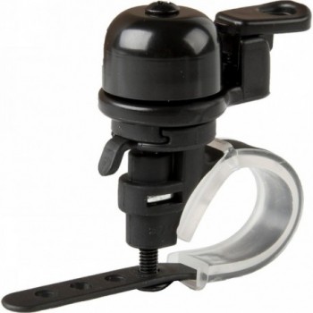 Super Mini Black Brass Bell for Handlebars 22-31.8 mm with Adjustable Bracket M-WAVE - 2