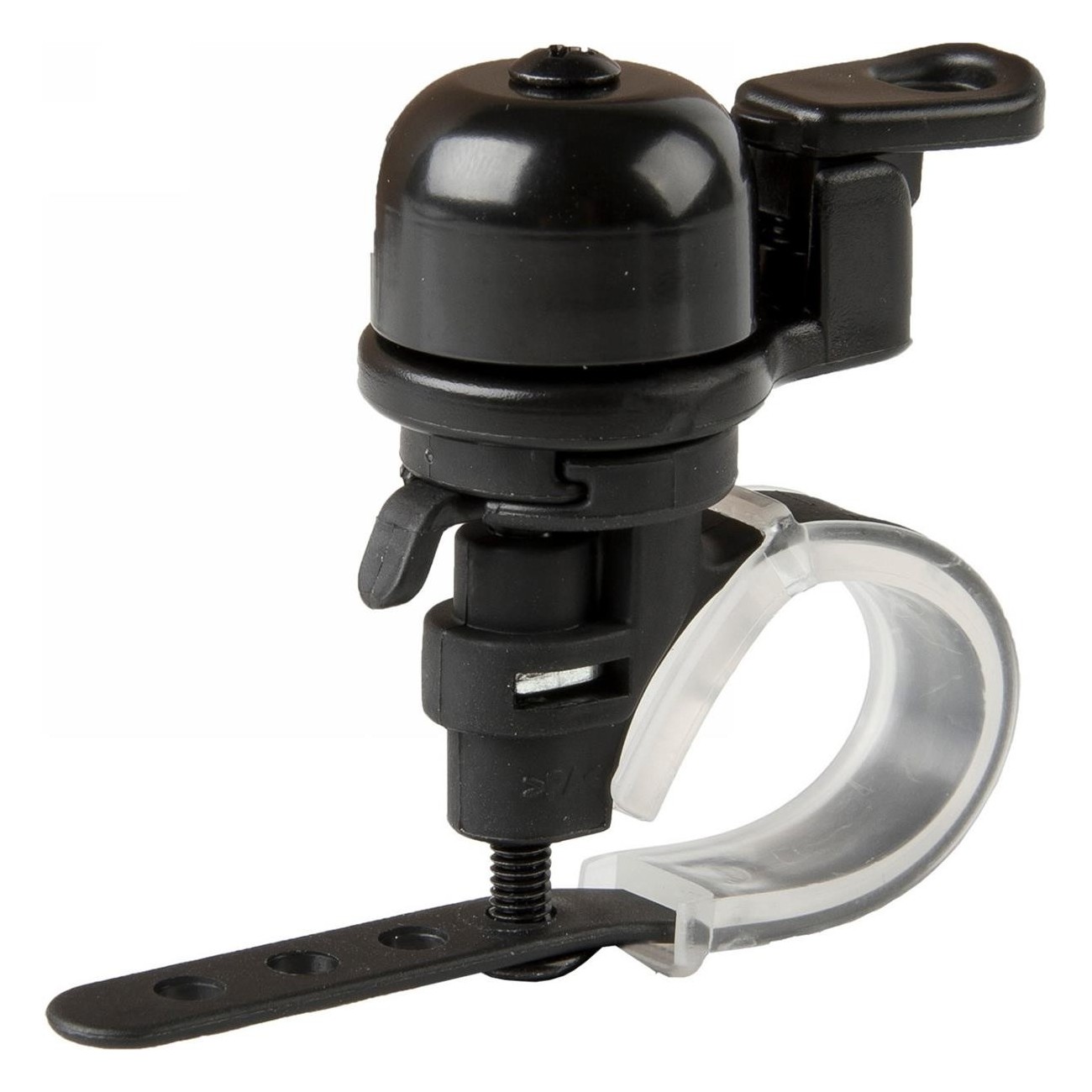 Super Mini Black Brass Bell for Handlebars 22-31.8 mm with Adjustable Bracket M-WAVE - 2