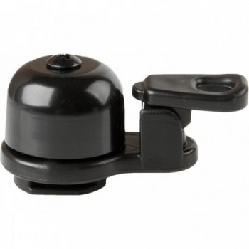 Campanello Super Mini in Ottone Nero per Manubri 22-31.8 mm con Staffa Regolabile M-WAVE - 3 - Campanelli - 0698238511247