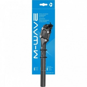 M-Wave Parallelogram Seatpost Black Matte 31.6x350 mm with 36 mm Travel - 2