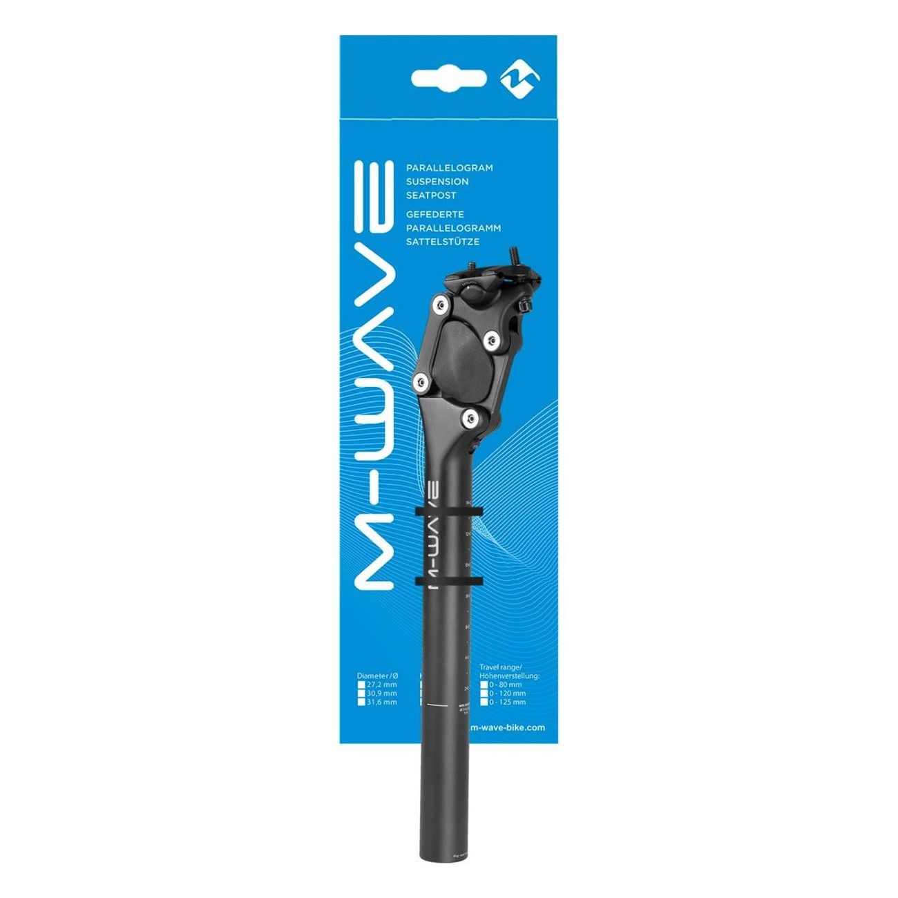 M-Wave Parallelogram Seatpost Black Matte 31.6x350 mm with 36 mm Travel - 2