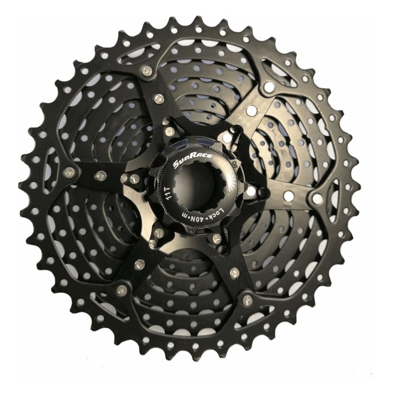 Cassetta MTB 10V 11/40 Denti in Acciaio Nero Compatibile Shimano - SUNRACE - 1 - Cassette - 4710944249330