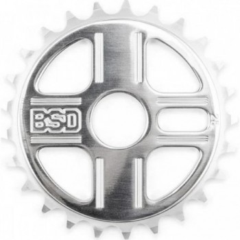 TBT 28T Polished Aluminum 7075-T6 Sprocket, 4-Star Design, Silver Color - 1