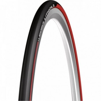 Neumático Plegable Lithion 3 700x25 Negro/Rojo para Ciclismo - Larga Duración y Gran Agarre - 1