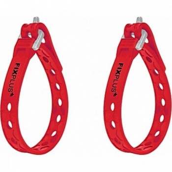 Sangles de Fixation Fixplus Rouges 23 cm en TPU - 2 Pièces, Résistance 65 kg - 1