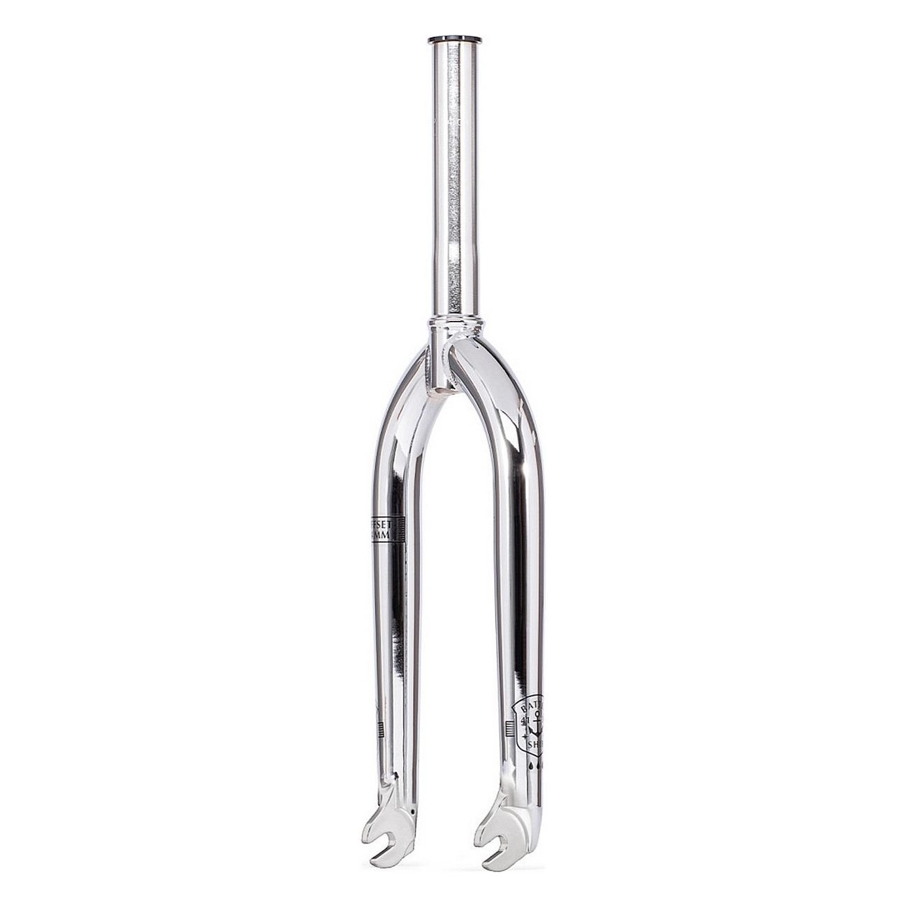 Battleship Fork 15 mm Offset with 3/8' Slot, 4130 CrMo Chrome for 20'' Bike - 1