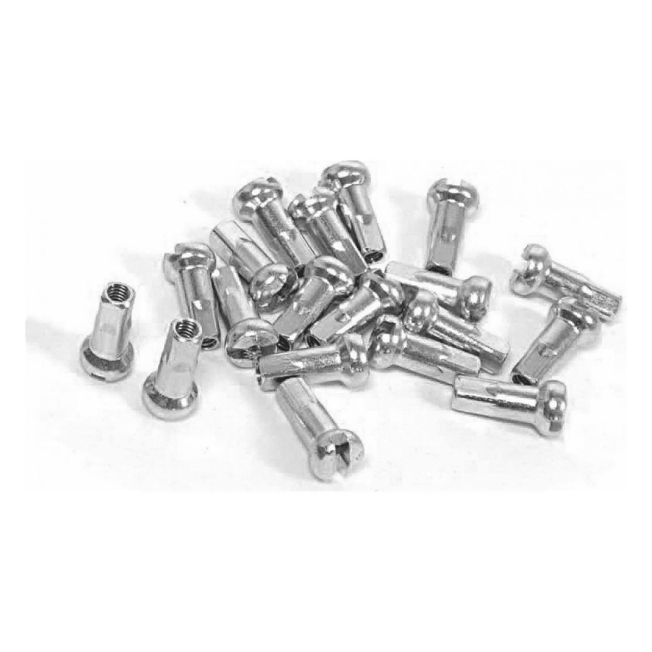 Nipples en Acier Galvanisé Argent 2.5mm - Paquet de 20 Pièces - 1