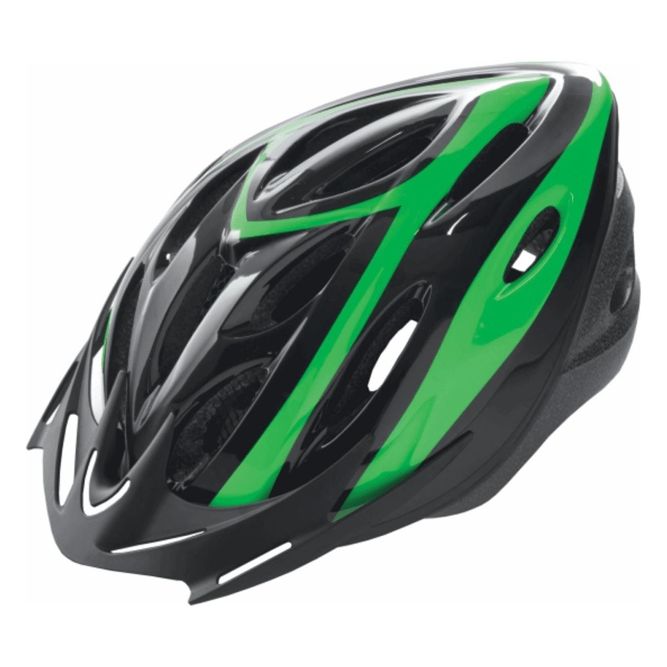 Casco Rider Negro/Verde Talla L (58-61 cm) MTB y Ciclismo - Certificado EN1078 - 1