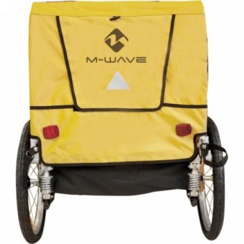 M-Wave Stalwart Kid 2 Bike Trailer for Kids and Luggage, Yellow, 20kg - 2