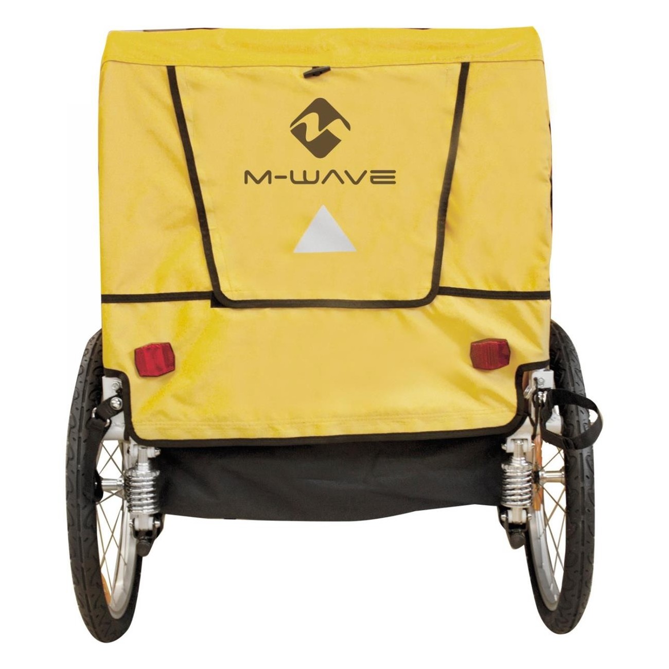 M-Wave Stalwart Kid 2 Bike Trailer for Kids and Luggage, Yellow, 20kg - 2