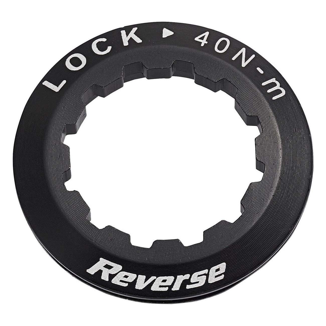 Black Lock Ring for Cassette on 8-11 Speed Hubs, Lightweight Aluminum - 1