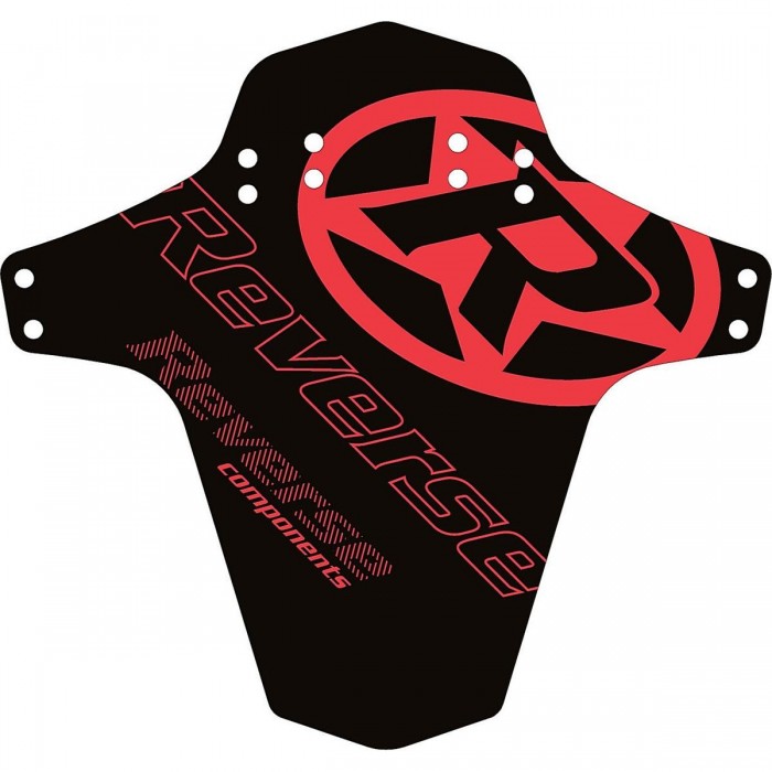 Black/Red Inverse Logo Mudguard - Versatile & Customizable for Front/Rear Mounting - 1