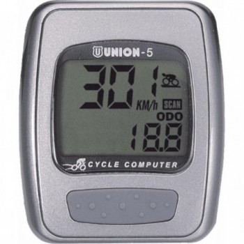 Wired Cycle Computer 8 Functions Silver - Bike Performance Monitor - 1