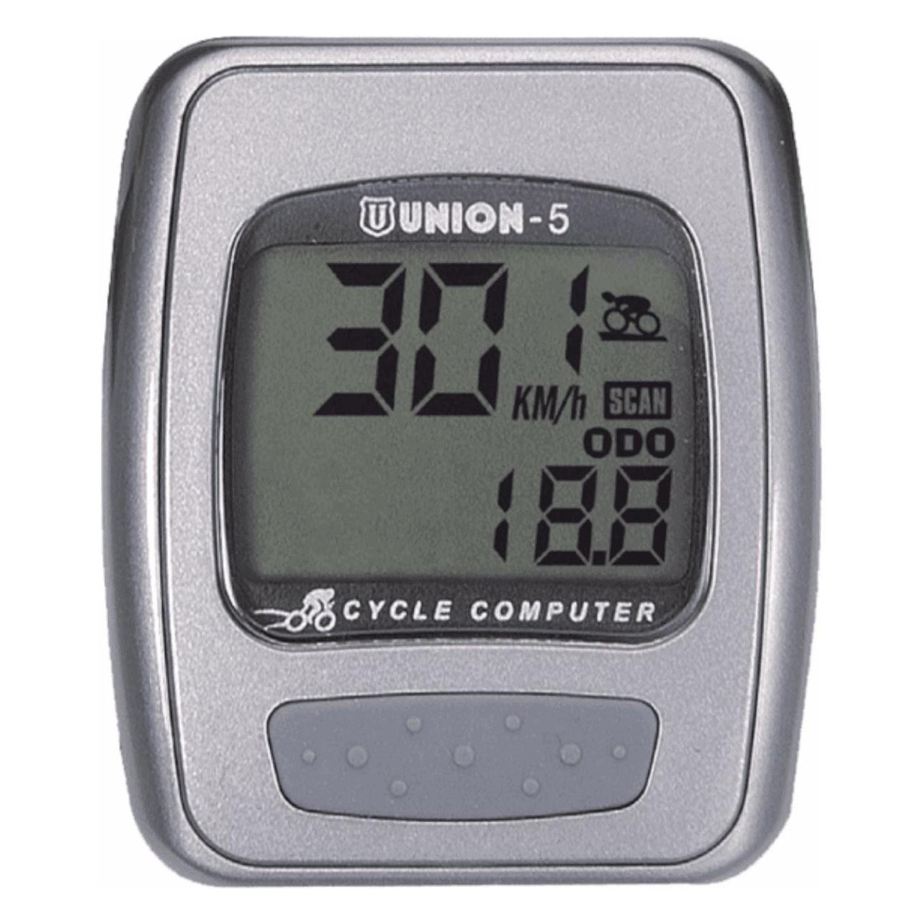 Wired Cycle Computer 8 Functions Silver - Bike Performance Monitor - 1