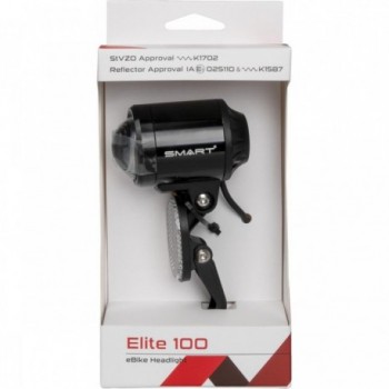 Luz Delantera e-Bike Elite 100 LED Osram 100 Lux, 6-15V, 4.8W, Negro - 3