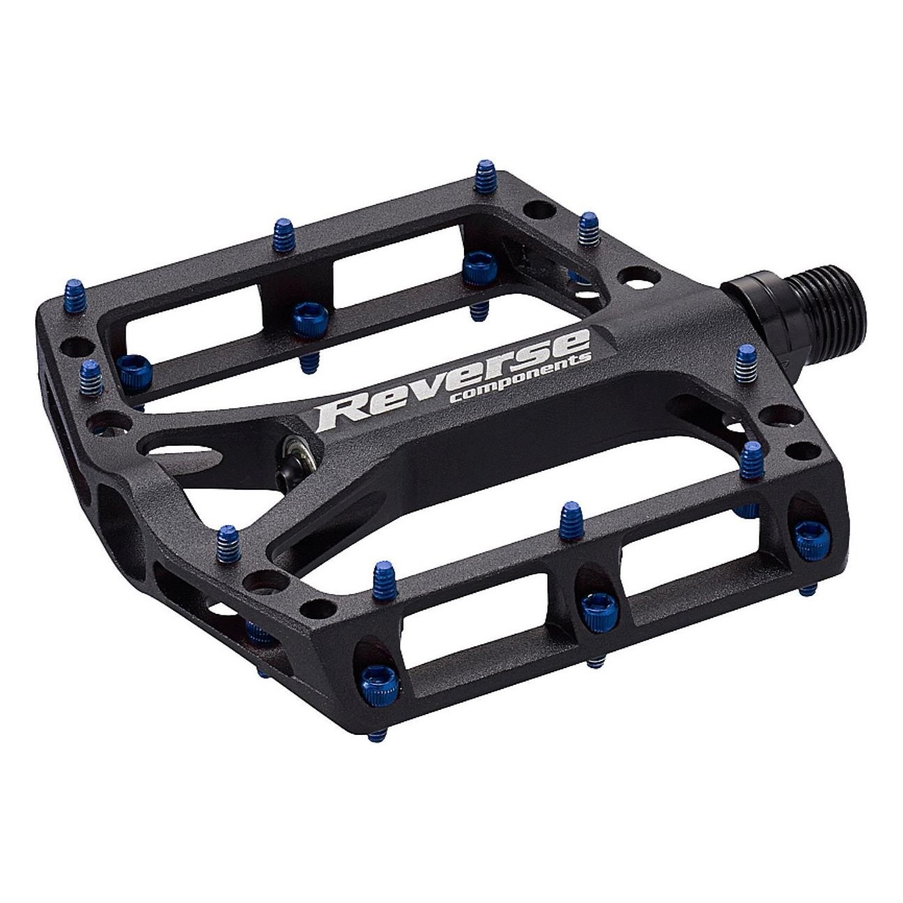 Pedal de Retroceso Black One Negro-Azul para MTB - Diseño Elegante y Rendimiento Excelente - 1