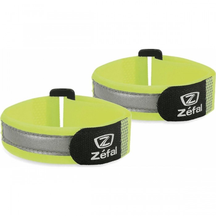 Yellow Fluorescent Nylon Bands, One Size, 2 Pieces, EN13356 Compliant for Safety - 1