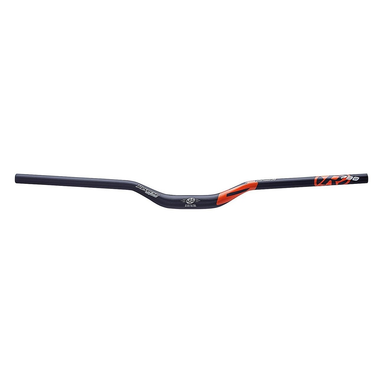 Reverse Handlebar 790mm Ø31.8mm with 35mm Rise - Matte Black and Orange - 1