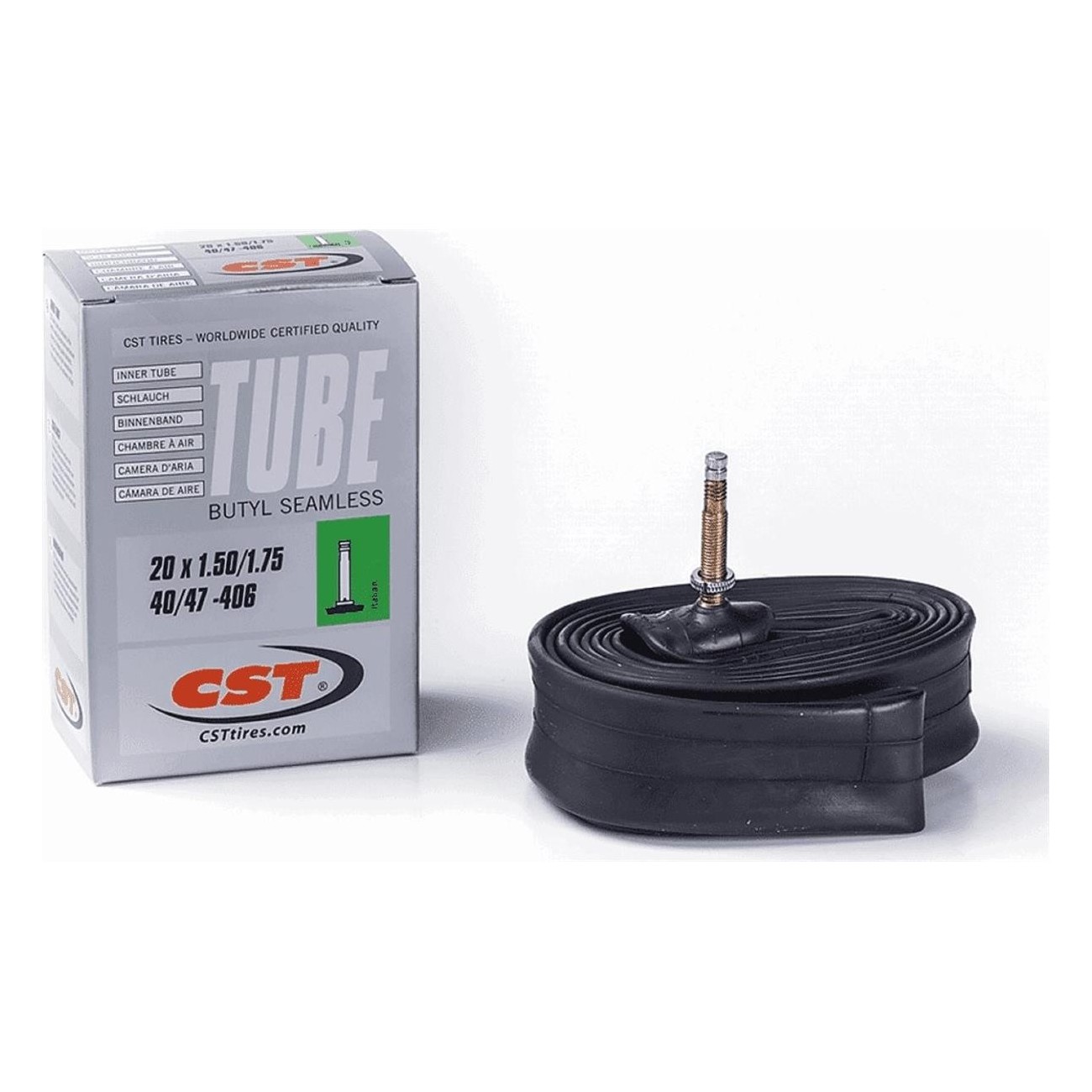 CST 20x1.50/1.75 Inner Tube with 29mm Schrader Valve for Bicycles - 1