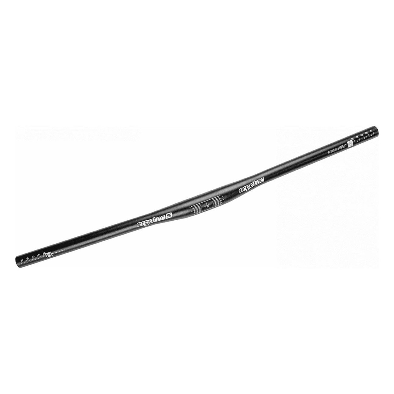 Guidon MTB Low Riser 31.8mm 720mm en Aluminium AL6061 T6 Noir 15mm 9° - 2