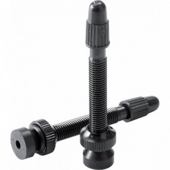 XON 45mm Black Presta Tubeless Valve with Conical Base and Seal Ring - 1