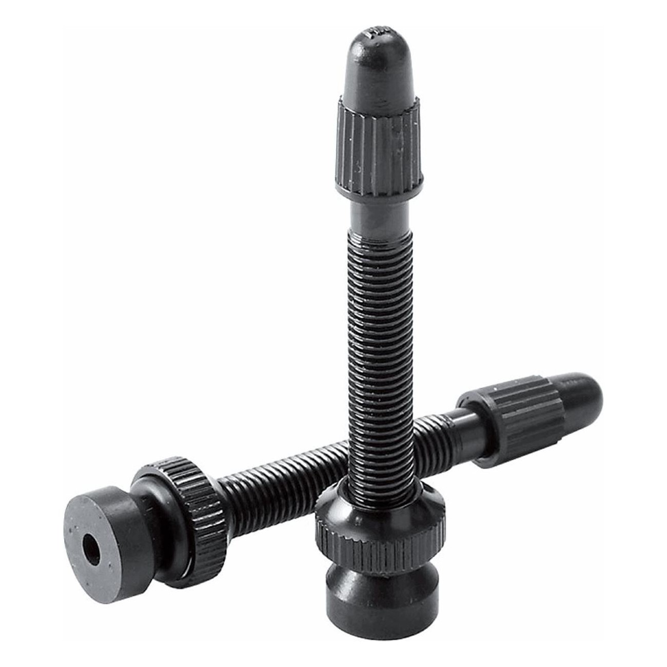 XON 45mm Black Presta Tubeless Valve with Conical Base and Seal Ring - 1