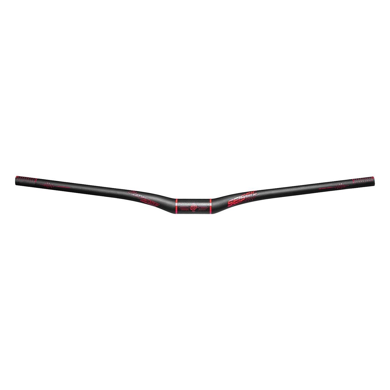 Reverse Seismic Carbon Handlebar 810mm Ø35mm/25mm Matte Black-Red for MTB - 1