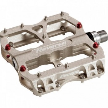 Fuga MTB Reverse Pedals in Sand-Metallic, 100x100 mm, 405 g - 1